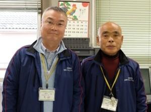 首からネームプレートをさげている勤労福祉センターの黒田さんと西元さんの写真