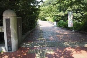 緑に囲まれた自然観察公園の入り口の写真