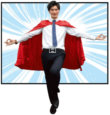 財政状況伝えるマン