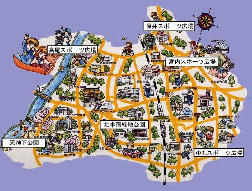 各スポーツ広場案内図