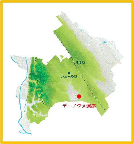 遺跡の位置図