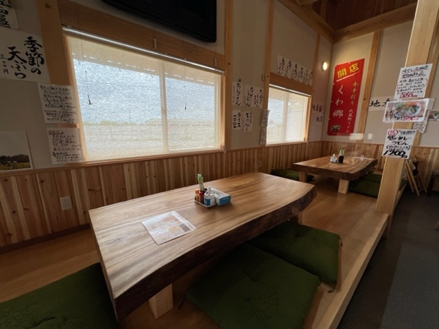 店内小上がりになった席