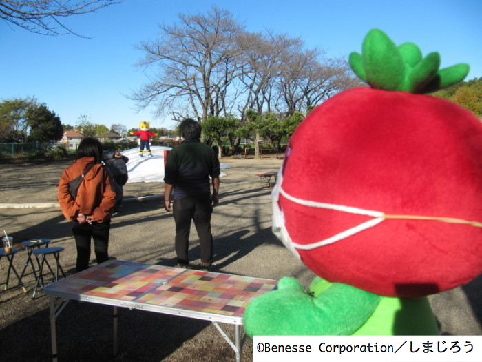 撮影の様子を見学するとまちゃんの写真