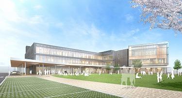庁舎建設完成後のイメージパース