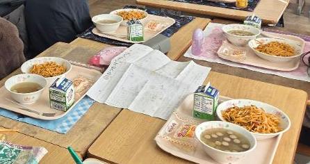 中丸小学校給食献立喫食2