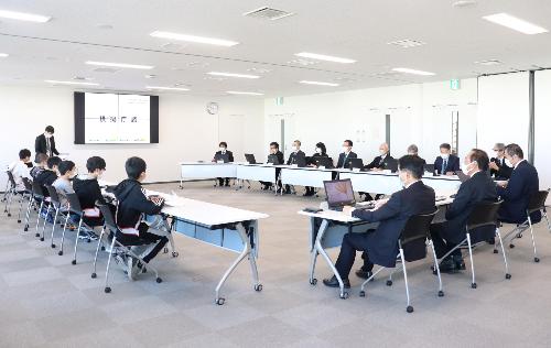 模擬庁議の様子