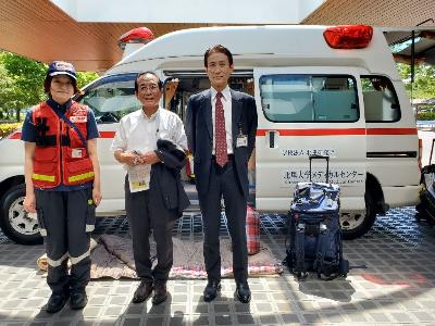 救急車両の展示