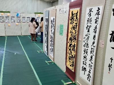 習字の展示の様子
