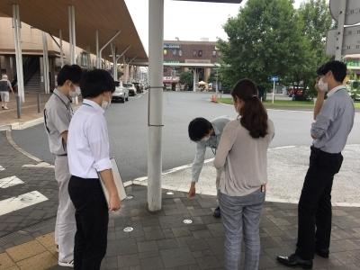 北本駅視察(西口)