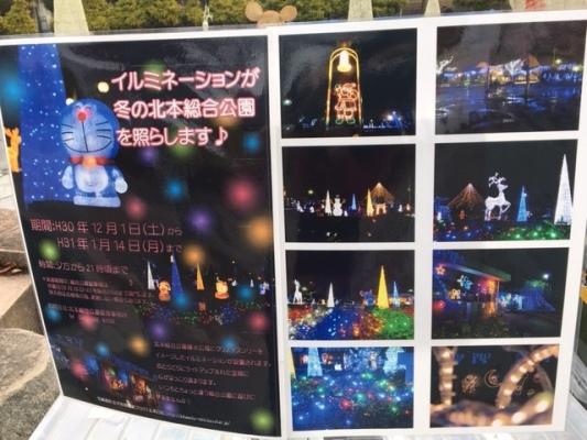 色とりどりのイルミネーションのイベントの様子が写った案内の写真