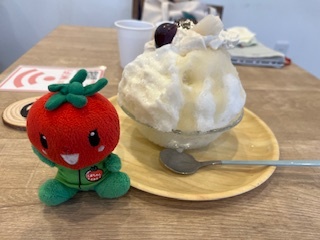 梨とヨーグルトかき氷