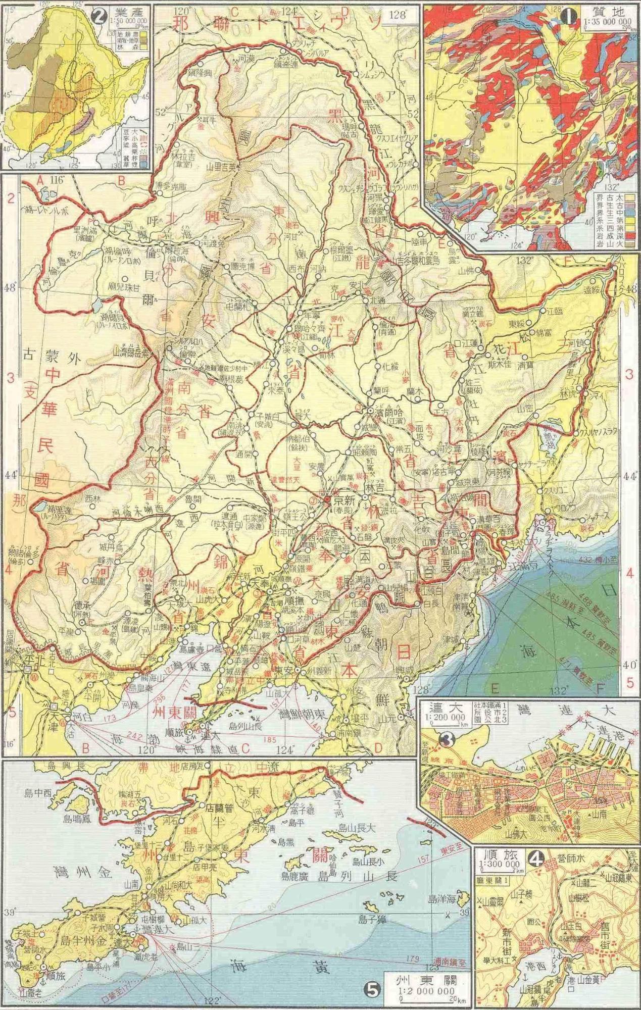 満洲国地図