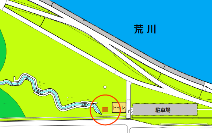 水辺プラザ公園花火場所