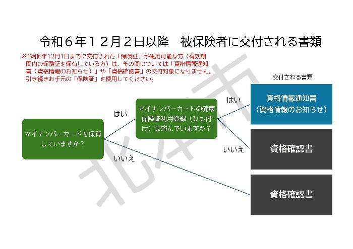 令和6年12月2日以降に被保険者に交付される書類