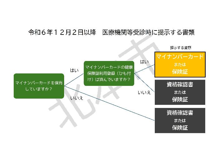 令和6年12月2日以降に医療機関等受診時に提示する書類