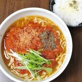 きたもと屋の北本トマトラーメン ミニライスorガーリックバターライス付き