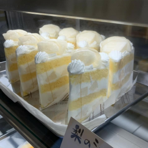 横山農園の梨を使った、moguの梨のショートケーキ