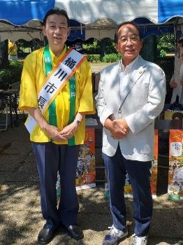 第26回べに花まつりにて桶川市長と