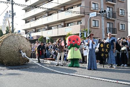 俵引きの様子